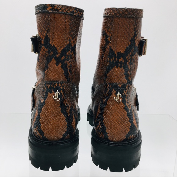 Jimmy Choo Youth II Snake Printed Leather Women’s Boots - Picture 6 of 16